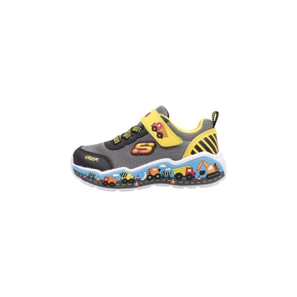 Skechers Kids Boys Play Scene Sneaker, Black/Yellow, 5 Toddler
